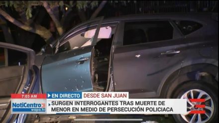 Carro baleado de menor ejecutado por la Policía, tomado de Noticentro