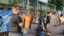 Protesta magisterial por problemas en la planta física y calor en las escuelas en Puerto Rico desde octubre de 2023.